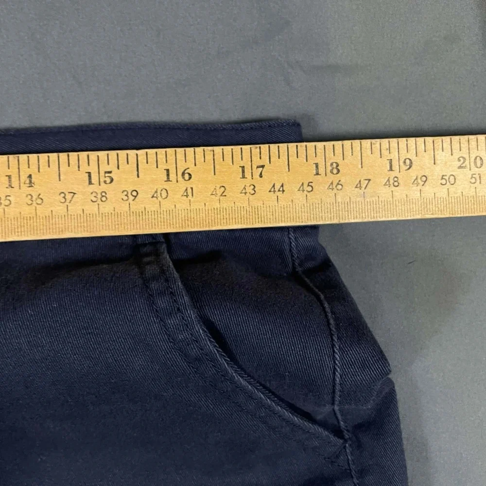 Aeropostale Classic Navy Blue Chino Pants Womens Size 12 Short Straight Leg - Picture 5 of 7